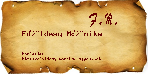 Földesy Mónika névjegykártya