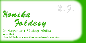 monika foldesy business card